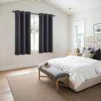 MIULEE Dark Grey Blackout Curtains - Image 6