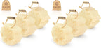 ALMOONI Mini Natural Loofah Sponge, Egyptian Shower Sponge, 3 Count