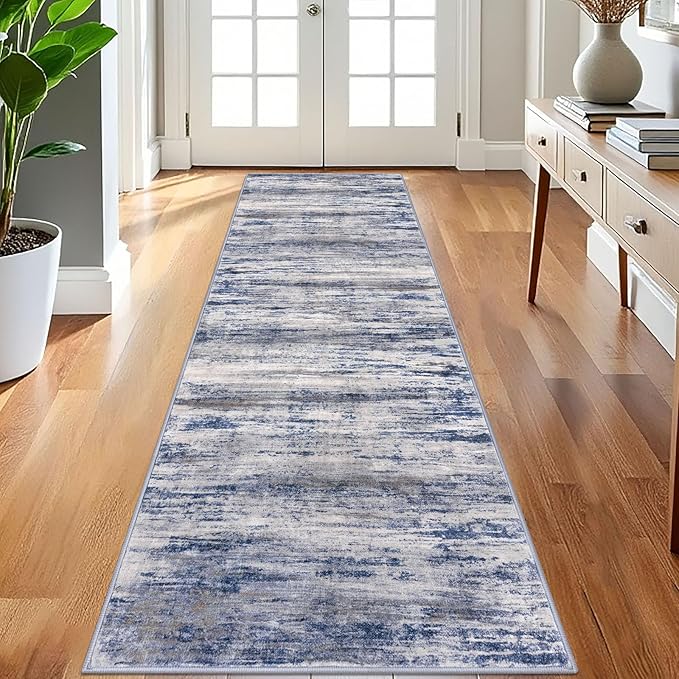 KOZYFLY 3x8 Ft Rug Modern Ombre Runner Rug by KOZYFLY