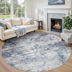 Round Rug 8ft Circle Rug Washable: Carpet Circular Area Rug by Aelenmu