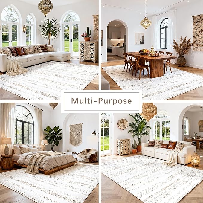 Moroccan Washable Rugs 8x10 Area Rugs - Image 5