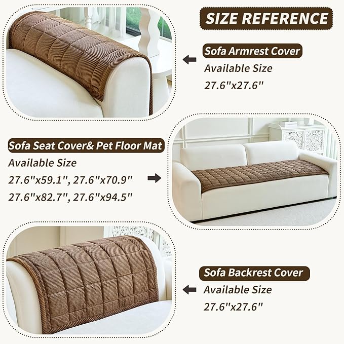 Couch Covers for Dogs Washable, Non Slip Couch Covers for Loveseat Sofa Pet - Image 3