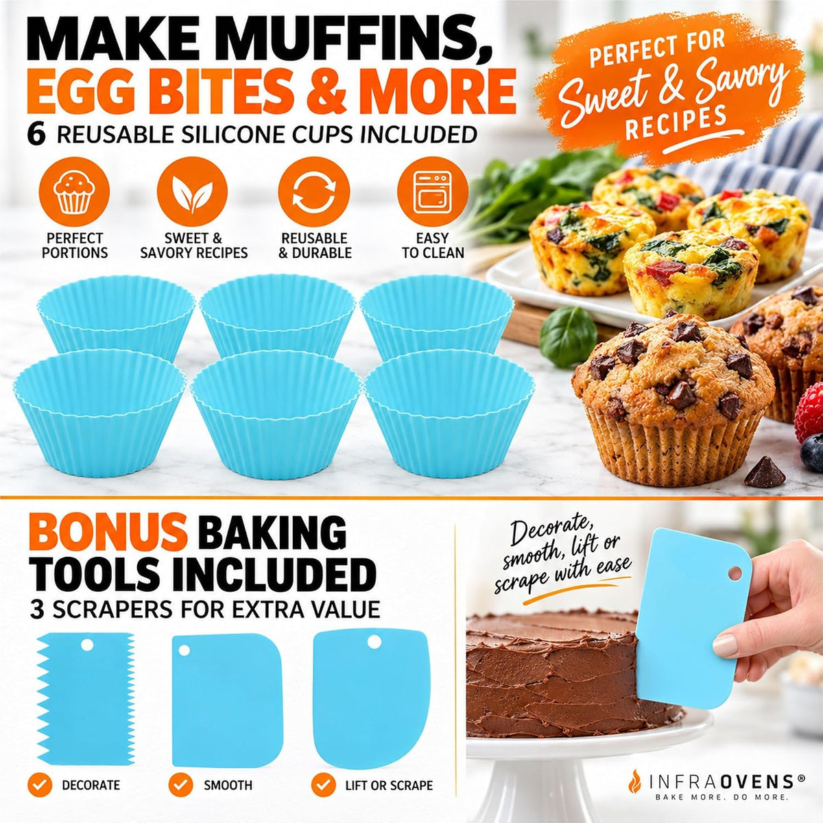 INFRAOVENS Silicone Air Fryer Baking Set for Ninja AF141 5 Qt