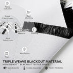 Deconovo Blackout Curtains, Thermal Insulated, W52 x L63 2 Panels, Back Tab - Image 4