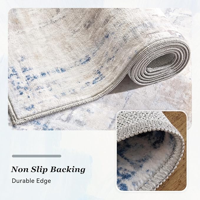 3 x 5 Rug Small Non Slip Area Rug Ultra Soft Machine Washable Low Pile Modern - Image 4
