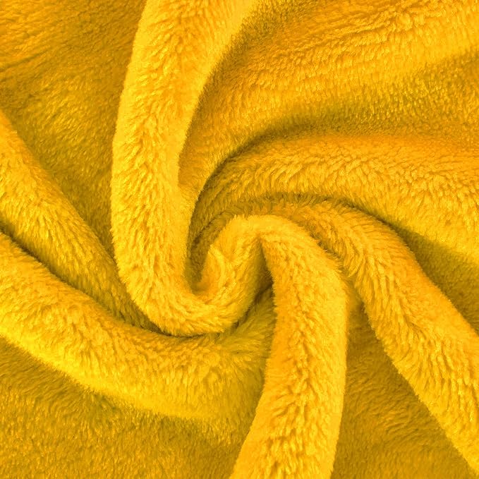 JIAHANNHA Mustard Yellow Throw Blanket Fleece Blanket 50"x60", Super Soft Cozy - Image 3