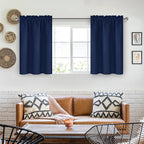 DWCN Short Curtains for Bathroom Windows 36 inches Length 2 Panels Set - Image 6