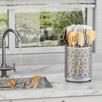 360° Rotating Utensil Holder: Extra Large Cooking Silverware Caddy QuickDry