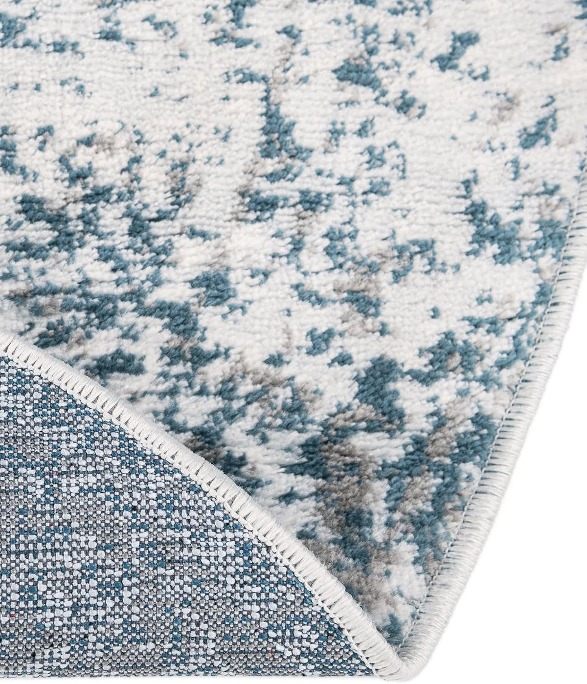 Unique Loom Sofia Collection Area Rug - Casino (3' 3" Round, Light Blue/Ivory)