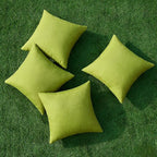 MIULEE Pack of 4 Decorative Outdoor Throw Pillow Covers Linen Waterproof Pillow - Image 4