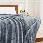 Exclusivo Mezcla Plush Fuzzy Fleece Throw Blanket Extra Large, Super Soft - Image 3