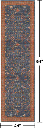 Hazo Haus Navy Blue Runner Rug 2x7 - Image 2