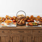 Pumpkin Melamine Serving Platters, 14.5" Serving Trays for Party