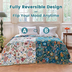 MSGKV Boho Throw Blanket 60"x80" Bed Floral 100% Cotton Blanket Spring - Image 4