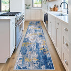 Washable Area Rugs 2'x8' Non-Slip Modern Abstract Soft - Image 3