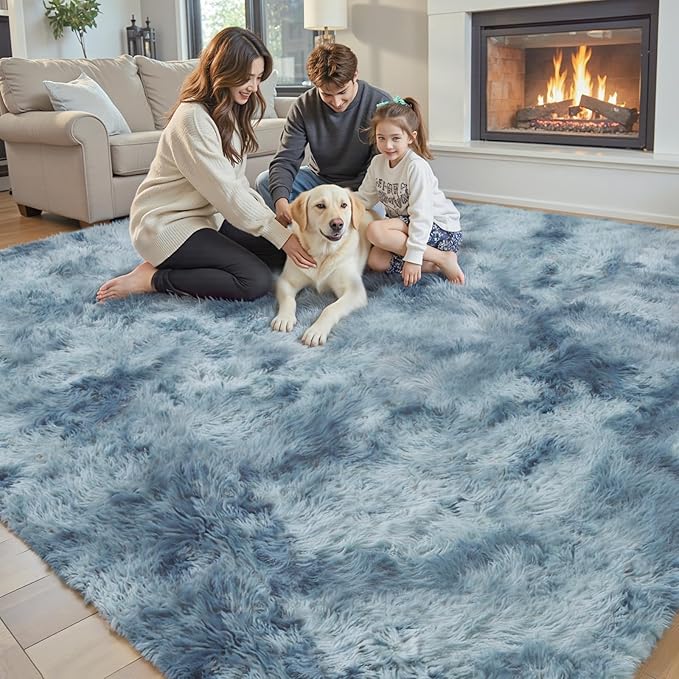Rugs for Living Room 6x9, Alfombras para Salas Shag Large Plush Soft Area Rug - Image 3