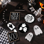 Umigy 15 Pcs Halloween Decor for Home Ghost Tiered Tray Decor Set