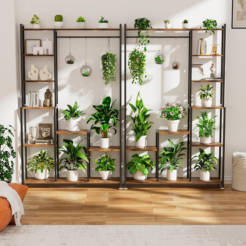 CODACE Plant Stand Indoor with Grow Light - 71 Inches Tall Plant Shelf