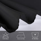 90 Inch Stain and Wrinkle Resistant Washable Polyester Table Cloth, Decorative Table Cloth for Dining Table, Buffet Parties and Wedding,Black
