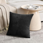 Fancy Homi 2 Packs Black Samll Decorative Throw Pillow Covers 14x14 Inch - Image 2
