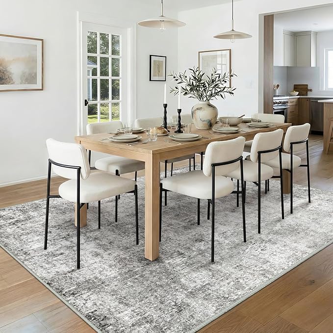 Washable Area Rugs 8'x10' Non-Slip Modern Abstract Soft - Image 3
