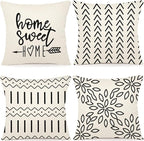 YCOLL Pillow Covers 20x20 Set of 4, Modern Sofa Throw Pillow Cover, Decorative by PillowCoversExpert