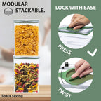 4-Pack Airtight Pantry Containers 1.9 QT Leakproof Twist-Lock Lids