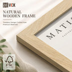 VCK 24x36 Poster Frame Set of 3, Natural Solid Wood, Wall Hanging