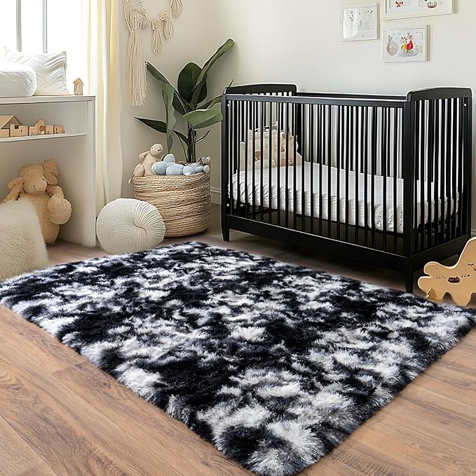 Pionblank Fluffy Area Rug for Bedroom 4x6 Feet, Indoor Plush Carpet, Shag Soft - Image 2