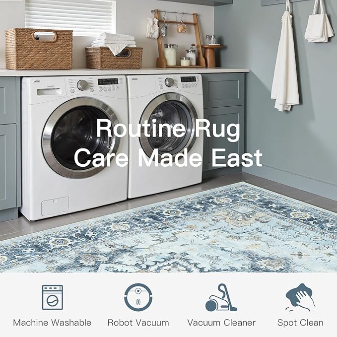 Lofus 6x9 Area Rugs for Living Room, Machine Washable Non-Slip Area Rug - Image 5