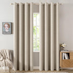 MIULEE Linen Curtains 100% Blackout by MIULEE