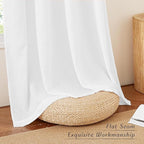NICETOWN White Linen Short Curtains - Image 7