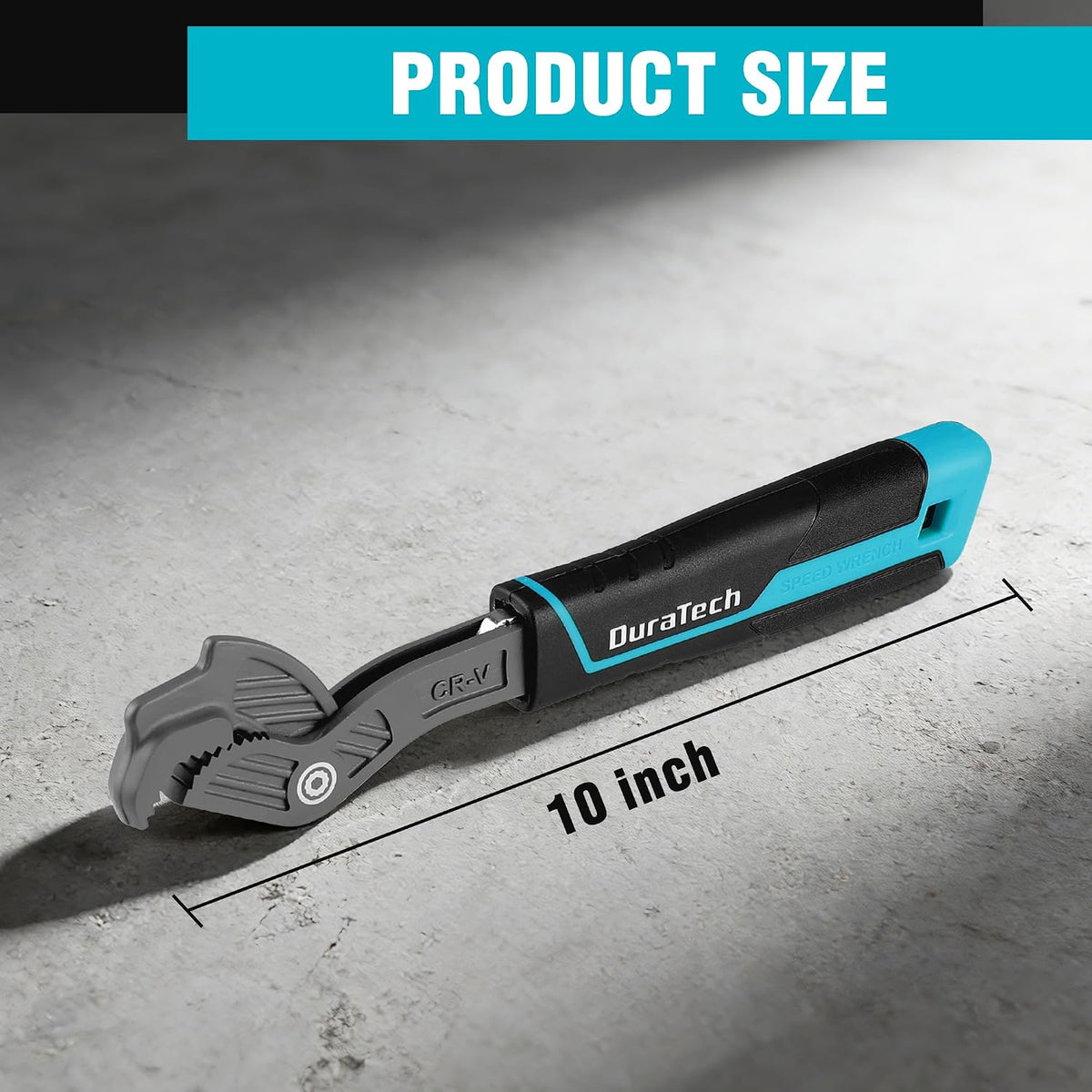 DURATECH 10-Inch Self-Adjusting Wrench, Self-Locking Pipe Wrench