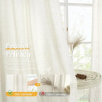LAMIT Natural Linen Curtains 63 Inch Length - Image 5