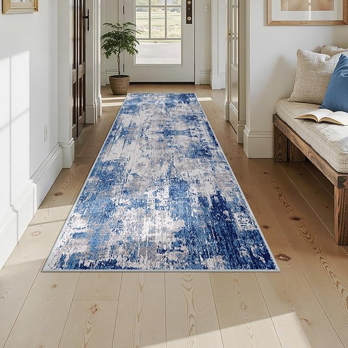 Washable Area Rugs 3x9 Non-Slip Modern Abstract Soft - Image 9