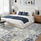 Toneed Abstract Area Rug Modern Washable Rug Soft Non Slip Rug Low Pile - Image 3