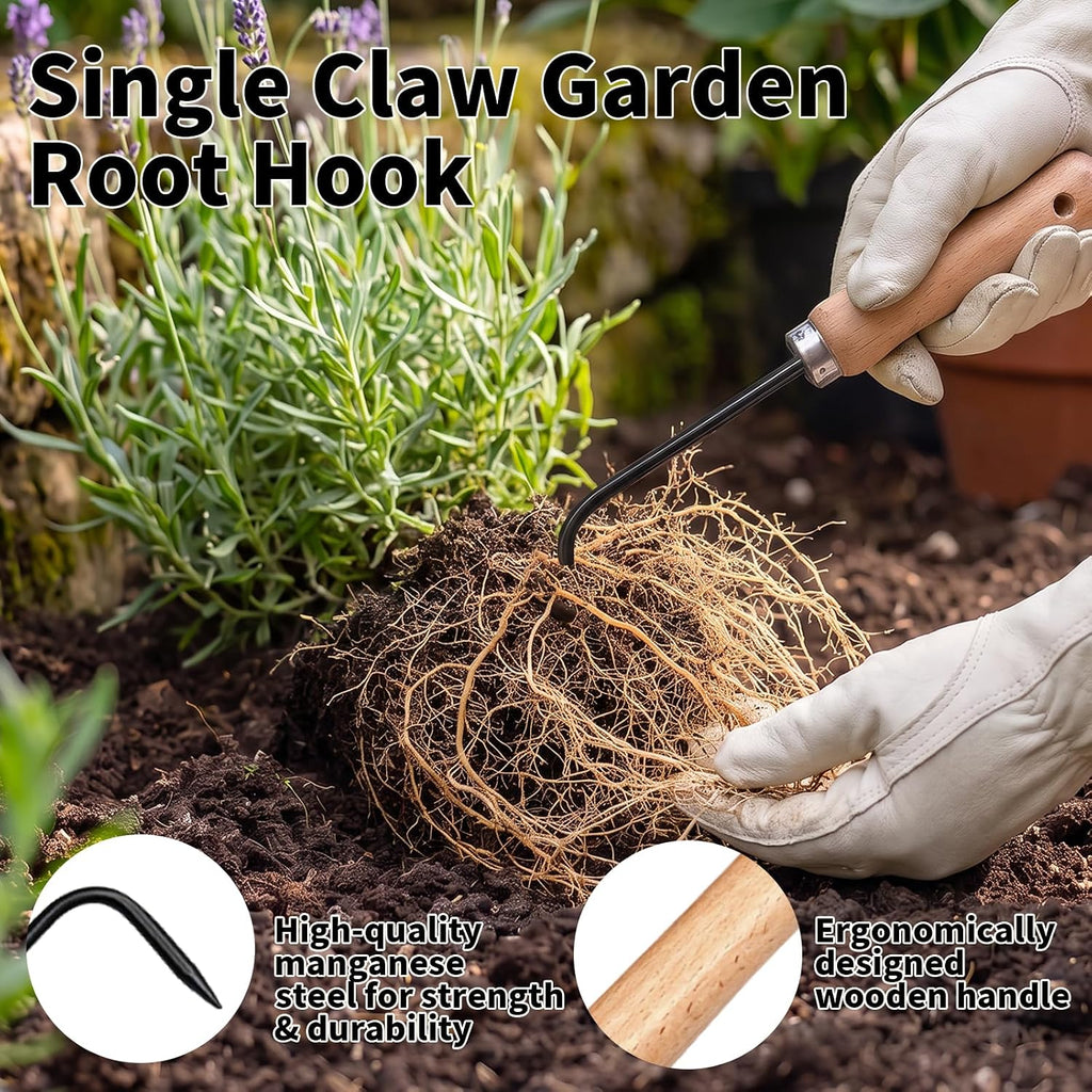 Root Hook Small Hand Rake Potted Plants Care, Repotting Root Rake Claw Hook