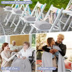 Buryeah 24 Pcs Flannel Throw Blanket Bulk 50 x 60 in Sleepover Blanket Outdoor - Image 4
