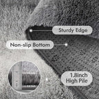 Area Rugs for Living Room, Tie-Dyed 5x7 Feet Soft Fluffy Shagg Plush Rug High - Image 5