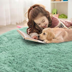OLANLY Mint Green Round Rugs for Bedroom - Image 5