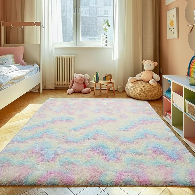 9x12 Fluffy Area Rugs for Living Room, Large Fuzzy Shag Area Rug for Bedroom by yulidayang
