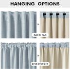 MIULEE 100% Blackout Linen Curtains - Image 5