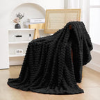 Black Throw Blanket 50"×70" inches Gifts - Image 3
