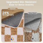 Ophanie Checkered Beige & White Rug - Image 4