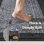 Bathroom Rugs 30x20 Non Slip Washable, Dark Blue Bath Mat - Image 4