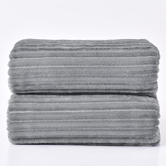 BEDELITE Fleece Throw Blanket for Couch – 3D Ribbed Jacquard Soft and Warm - Image 8