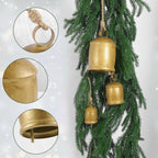 Rowfad Decorative Cow Bells, Christmas Bells, Set of 3