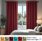 Deconovo Blackout Curtains, Thermal Insulated, W70 x L95 2 Panels, Back Tab - Image 4