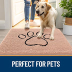 OLANLY Dog Door Mat for Muddy Paws 36x24, Paw Print Design, Absorbs Moisture - Image 6