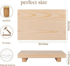 Bathroom Tray Wood Riser Kitchen Decor Soap Holder, 9" x 6" Burlywood